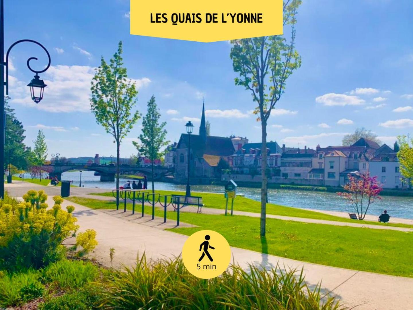Le Subtil - Best Keys - Elegance & Confort - 2 Chambres Separees - Lit Queen Size - Smart Tv Netflix - Entre Gare & Centre Ville - A 1H De Paris - Wifi Fibre - Check-In Autonome 桑斯 外观 照片