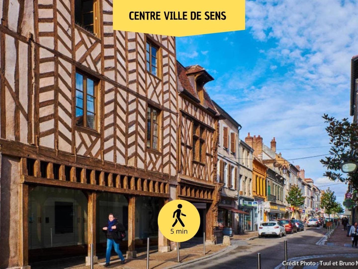 Le Subtil - Best Keys - Elegance & Confort - 2 Chambres Separees - Lit Queen Size - Smart Tv Netflix - Entre Gare & Centre Ville - A 1H De Paris - Wifi Fibre - Check-In Autonome 桑斯 外观 照片